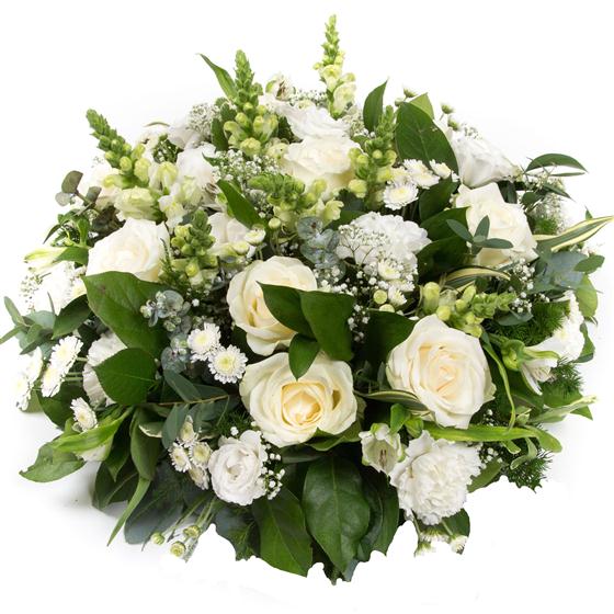 Classical White Posy - Funeral Flowers Dudley