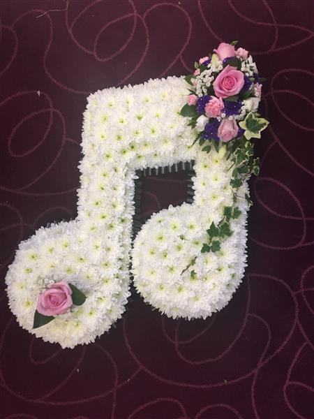 Musical Note Funeral Flowers